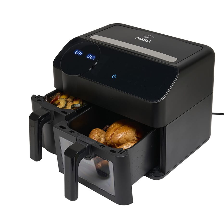 Maison Pradel Air Fryer Dual Zone – Friteuse à air chaud 2 bacs avec écran tactile digital